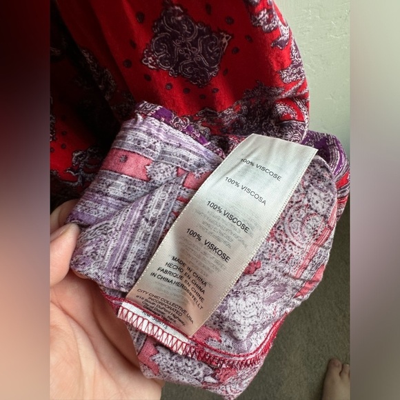 Aveology - Paisley Red and Purple Maxi Dress - Picture 4 of 10